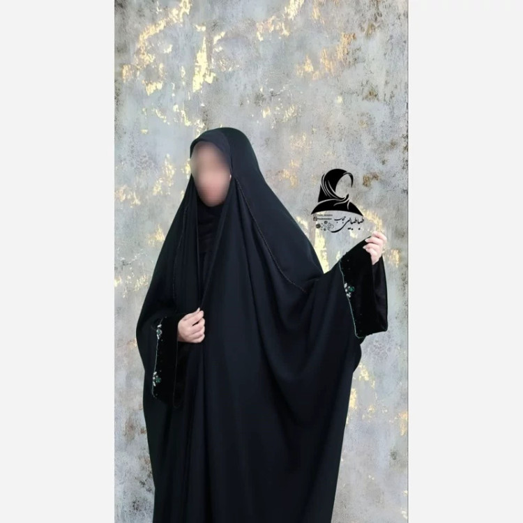 چادر مشکی جده ندا آستین یاسمین جواهردوزی
