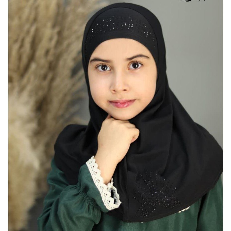 مقنعه دوتیکه دخترانه جنس ریون