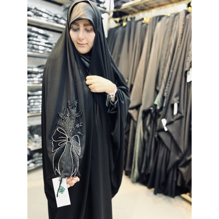 چادر جده مشکی مدل پانیز