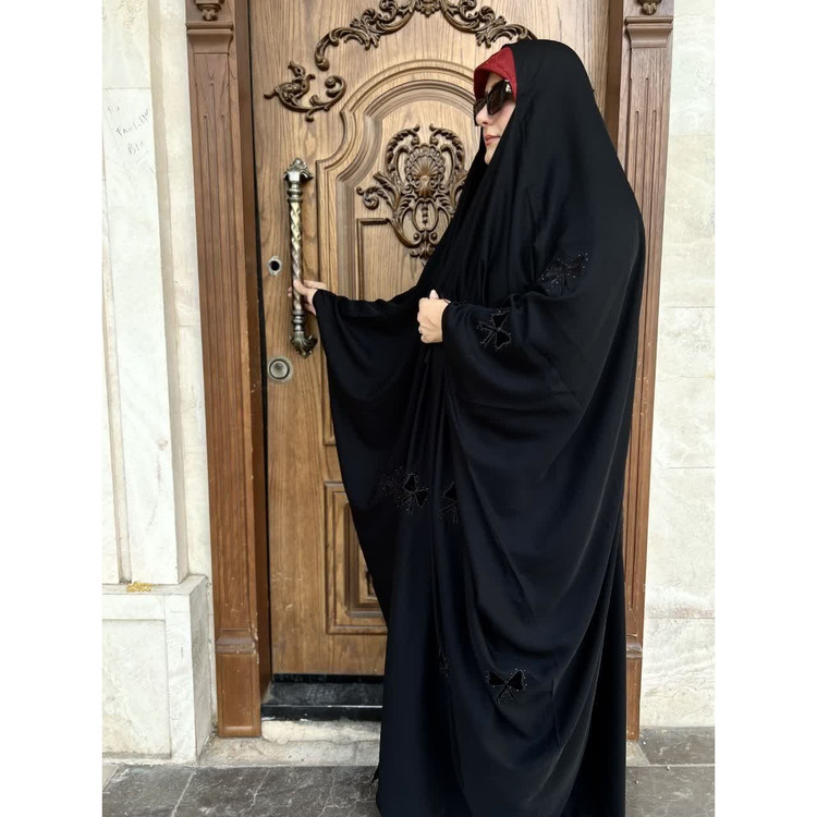 چادر جده ی مشکی مدل پریسا2